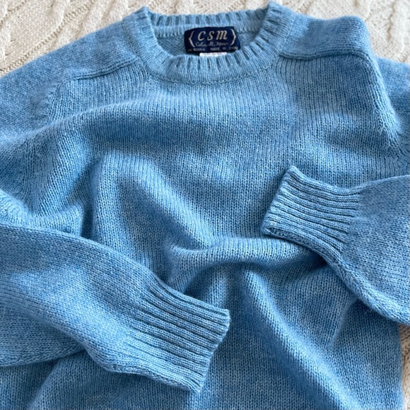 VTG CSM Men's Knit Shetland Wool Blend Crew Neck Sweater, Sz M - Picture 6 of 10